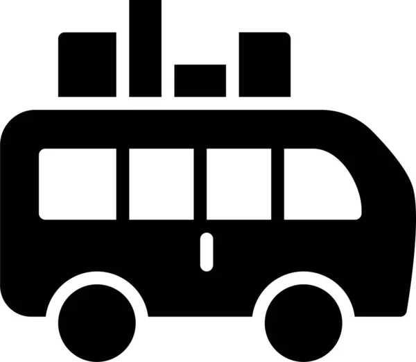 Transport Travel Van Icon Solid Style — Stock Vector