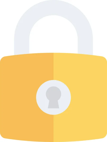 Lock Padlock Protect Icon Flat Style — Stock Vector