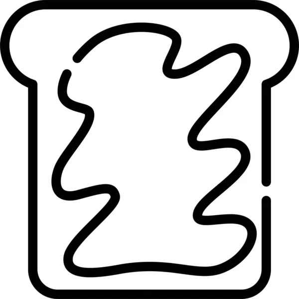 Bread Food Jam Icon — Stock Vector