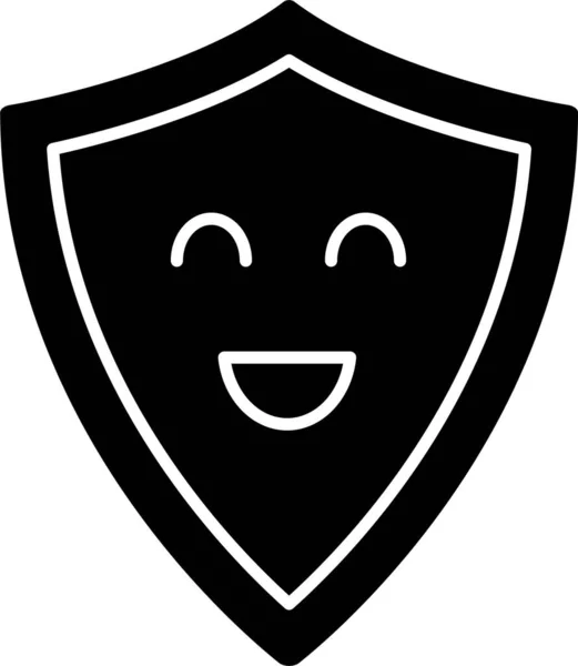 Emoji Emoticon Kahkaha Simgesi Katı Stil — Stok Vektör