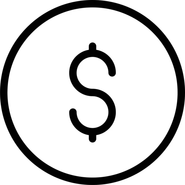 Contant Dollarpictogram Contante Stijl — Stockvector