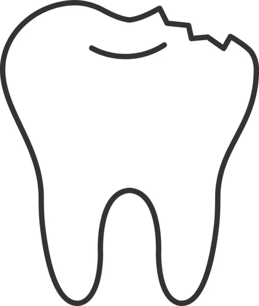 Abgebrochenes Emaille Symbol Umriss Stil — Stockvektor