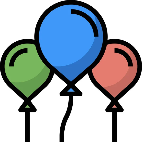 Balloon Birthday Bump Icon Culture Communities Category — Stock Vector