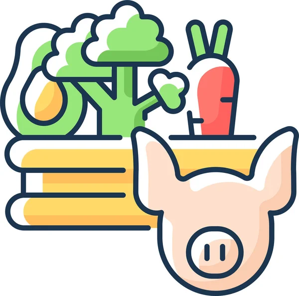 Ikone Der Ökologischen Landwirtschaft — Stockvektor