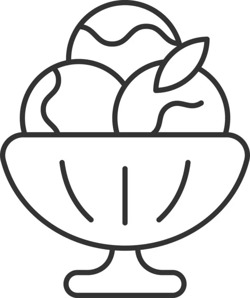 stock vector icecream sorbet portion icon in outline style