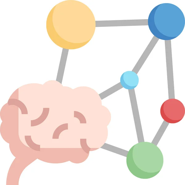Icône Analyse Cerveau Neuromarketing — Image vectorielle