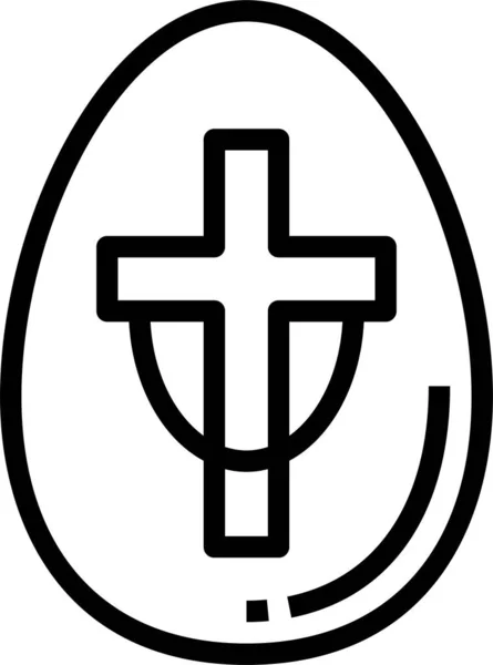 Chrześcijaństwo Chrześcijańskie Ikona Prawosławna Zarysie Stylu — Wektor stockowy