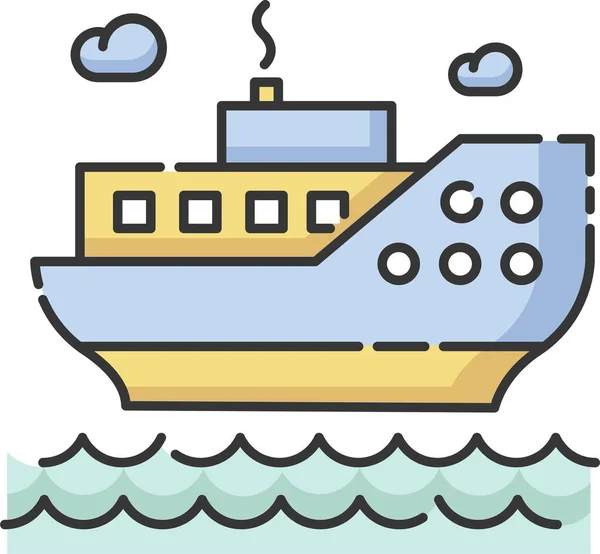 Turismo Náutico Crucero Marítimo Icono Crucero Marítimo — Vector de stock