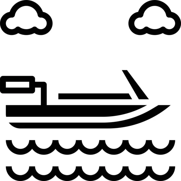 Иконка Корабля Отдыха Лодке Военной Категории — стоковый вектор