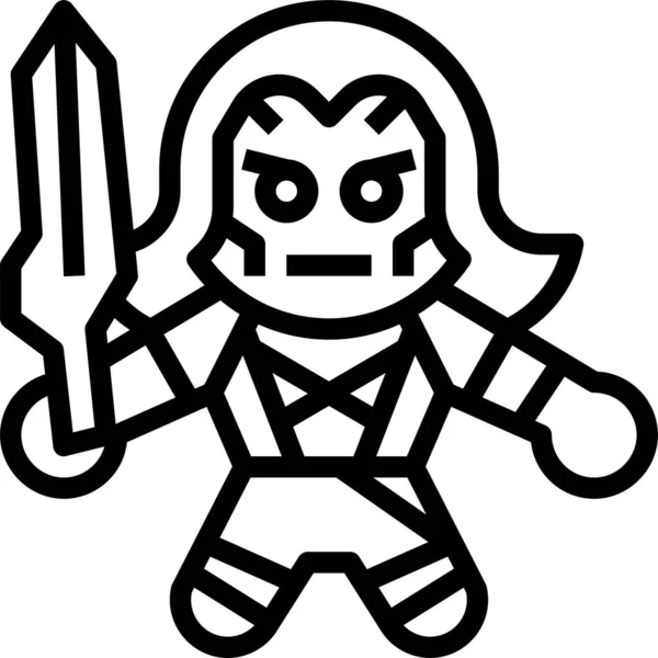 Avangers Avatars Gamora Icon Outline Style — 图库矢量图片