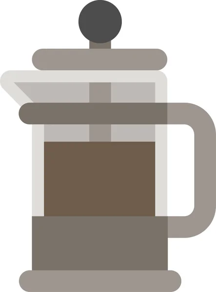 Kahve Makinesi Kahve Makinesi Düz Stil Kahve Ikonu — Stok Vektör