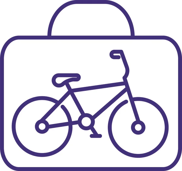 Bicicleta Transporte Viaje Icono — Vector de stock