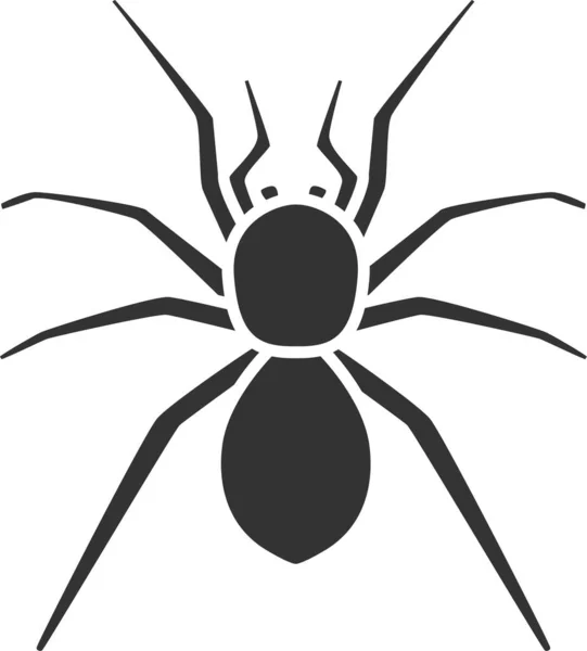 Dier Arachnida Bug Pictogram Solide Stijl — Stockvector