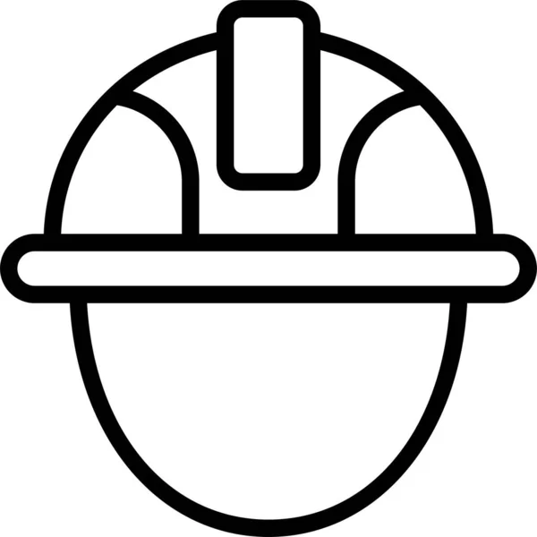 Helmet Safety Protection Icon — Stock Vector