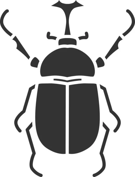 Animal Beetle Bug Icon Solid Style — Stock Vector