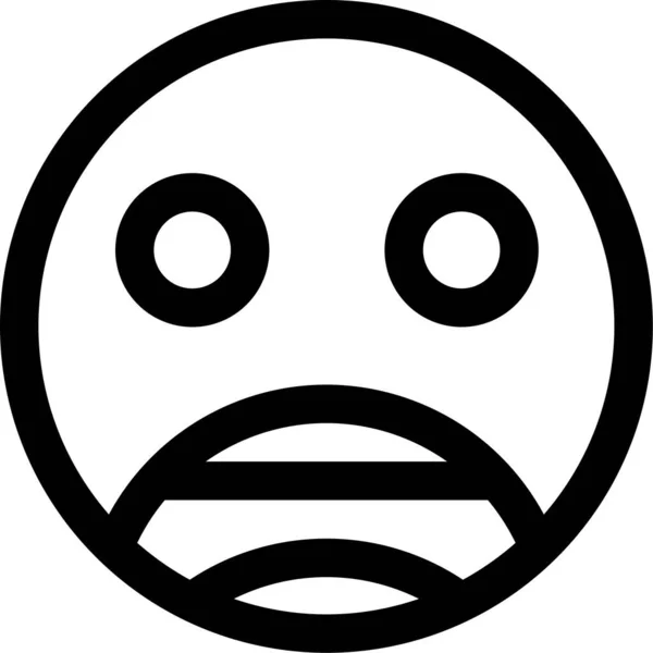 Afraid Emoji Expression Icon — 图库矢量图片