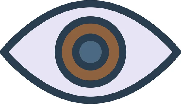 Eyeball Ματιά Εικονίδιο Στο Γεμάτο Περίγραμμα Στυλ — Διανυσματικό Αρχείο