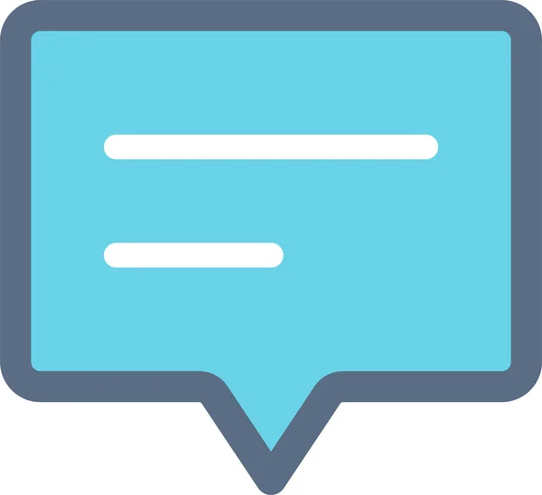 Icono Mensaje Comentario Chat Estilo Contorno Lleno — Vector de stock