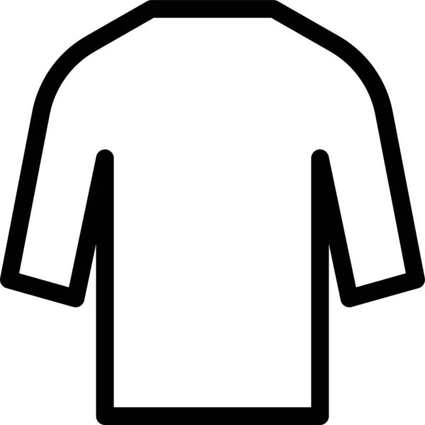 Jersey Tela Icono Camisa Estilo Contorno — Vector de stock