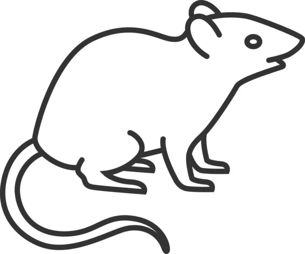 Souris Animaux Icône Souris Dans Style Outline — Image vectorielle