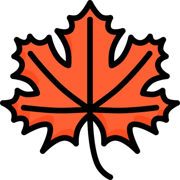 Maple Leaf Red Icon — Stock Vector