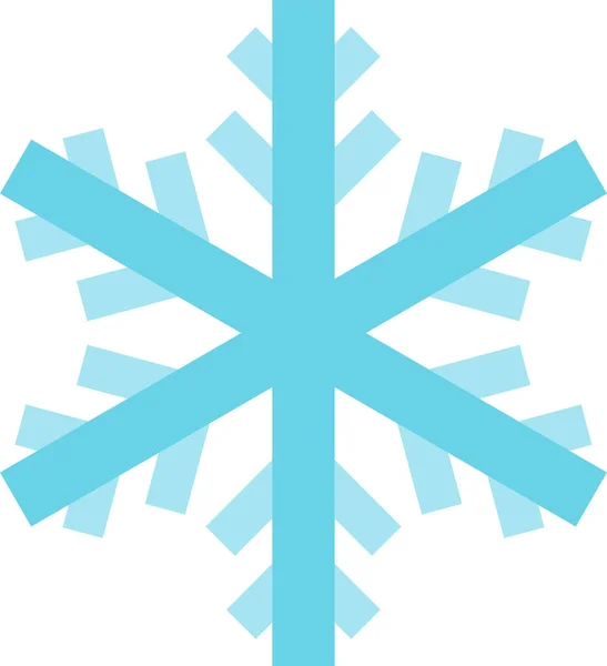 フラットスタイルの季節の雪の雪の結晶アイコン — ストックベクタ