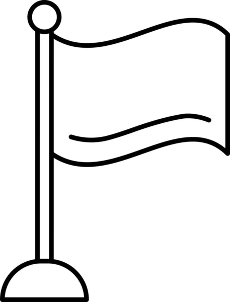 Ikona Cíle Mávání Znakem — Stockový vektor