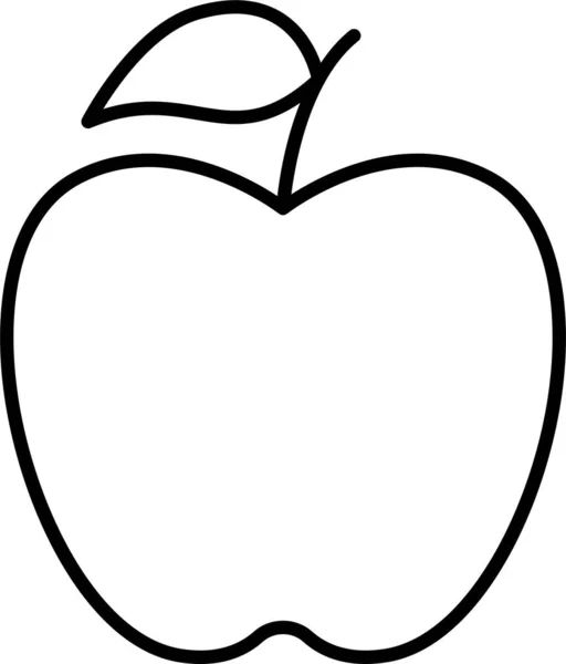 Manzana Icono Fruta Categoría Bebidas Alimenticias — Vector de stock