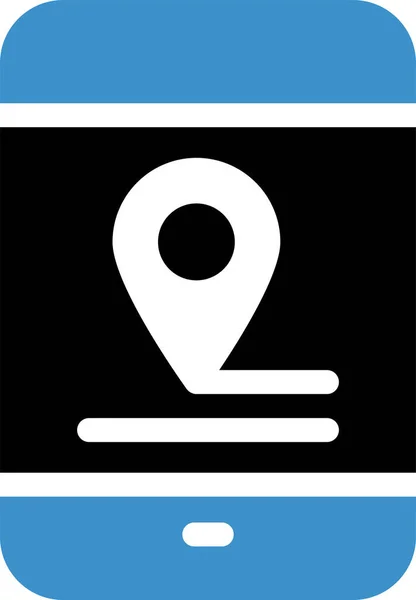 Gps Localizador Ubicación Icono Estilo Plano — Vector de stock