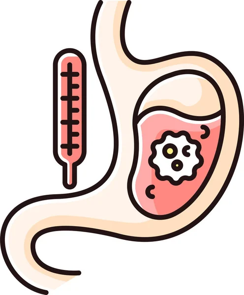 Cor Ícone Infecção Gastroenterológica Categoria Hospitais Cuidados Saúde — Vetor de Stock