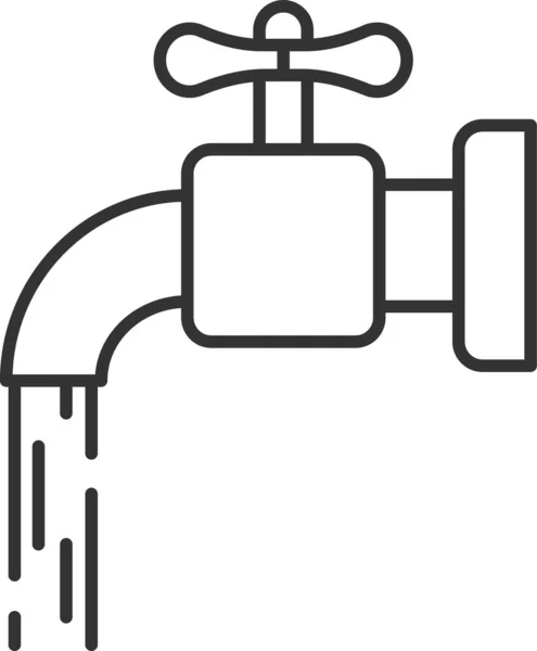 勾勒式水龙头管资源图标 — 图库矢量图片