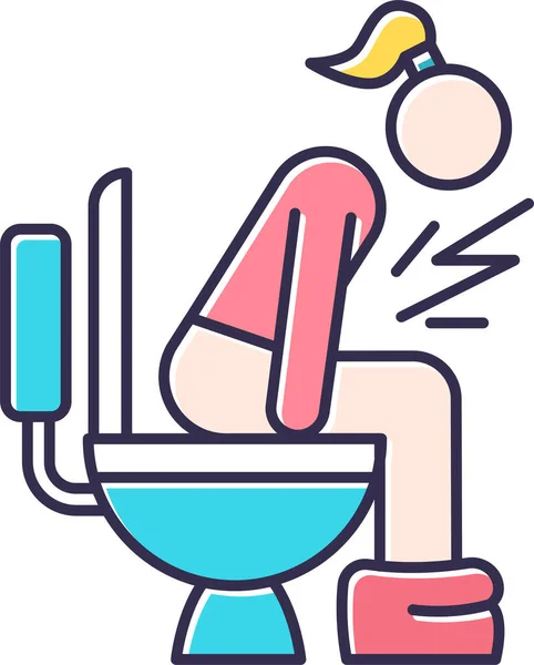 Diarrea Envenenamiento Digestivo Icono Enfermedades Dolencias Trastornos Categoría — Archivo Imágenes Vectoriales