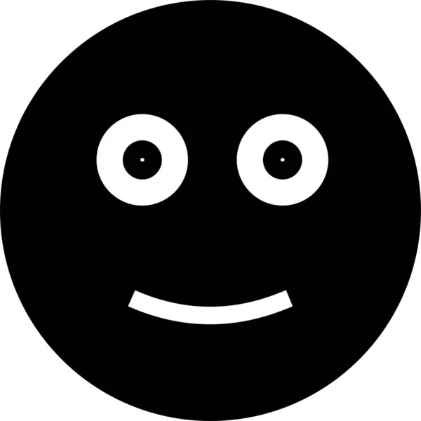 Emoji Emoção Ícone Essencial Estilo Sólido — Vetor de Stock