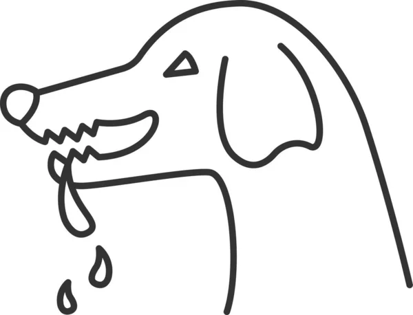 Λοίμωξη Από Λυσσασμένο Εικονίδιο Σκύλου — Διανυσματικό Αρχείο