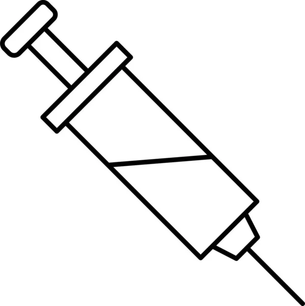Ikona Injekční Stříkačky — Stockový vektor