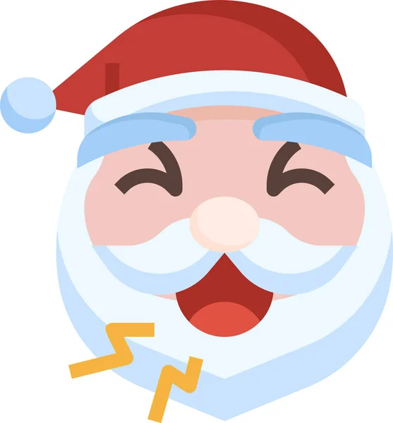 Kerstman Lachen Kerstmis Icoon Kerst Categorie — Stockvector