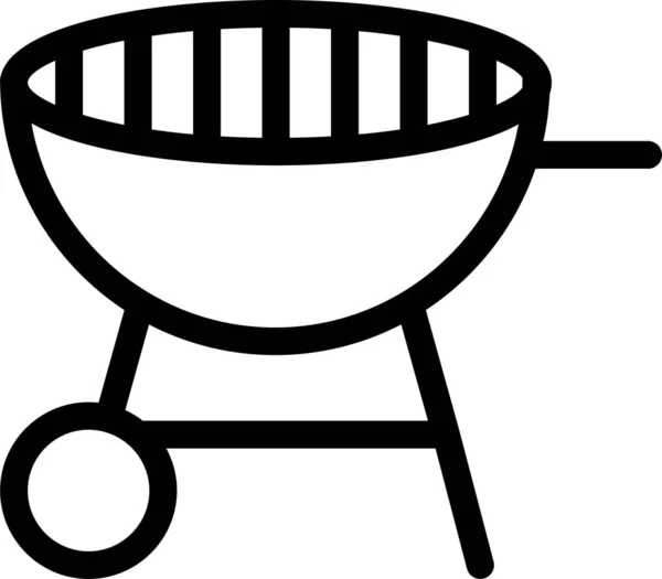 Brännare Matlagning Brand Ikon Kontur Stil — Stock vektor