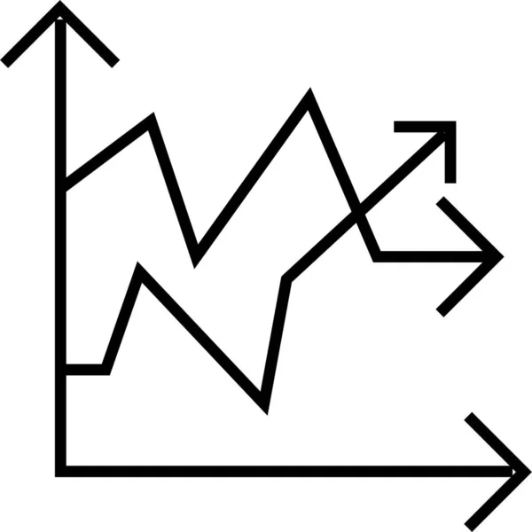 Ícone Monitoramento Gráfico Analítico Estilo Esboço —  Vetores de Stock