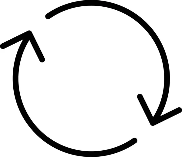 Ikona Výměny Protiblokovacího Cyklu Stylu Osnovy — Stockový vektor