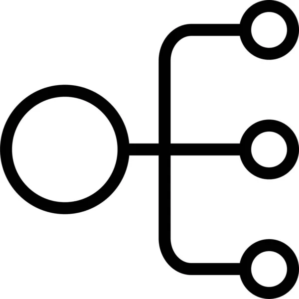 Hierarchie Symbol Für Das Verbindungsdiagramm Umrissstil — Stockvektor