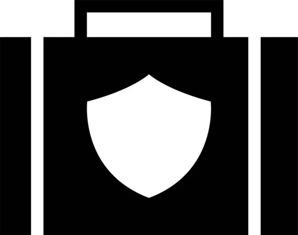 Εικονίδιο Προστασίας Κλειδαριών Τσαντών Στερεό Ύφος — Διανυσματικό Αρχείο