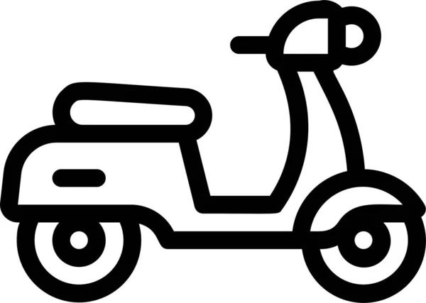 Araç Kipi Taşıma Kategorisinde Otomotiv Moped Simgesi — Stok Vektör