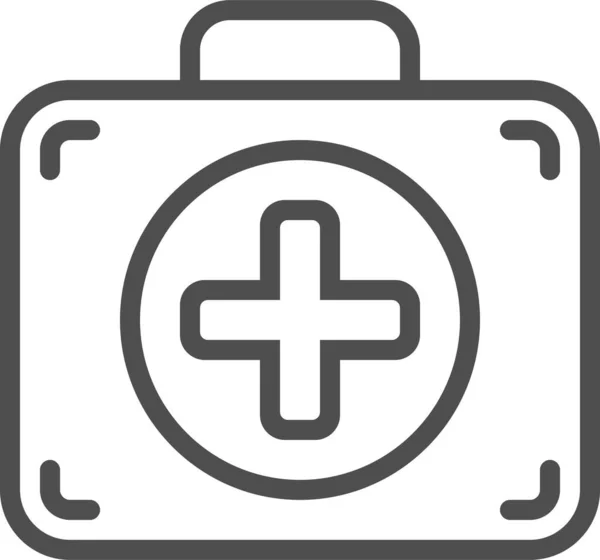 First Aid First Aid Kit Medical Kit Icon Hospitals Healthcare — Stock Vector