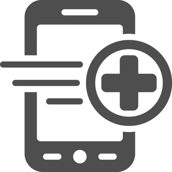 Smartphone Téléphone Mobile Icône Santé — Image vectorielle