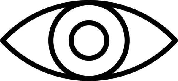 Eyeball Προβολή Εικονίδιο Στην Κατηγορία Τουρισμού Ξενοδοχεία Φιλοξενία — Διανυσματικό Αρχείο