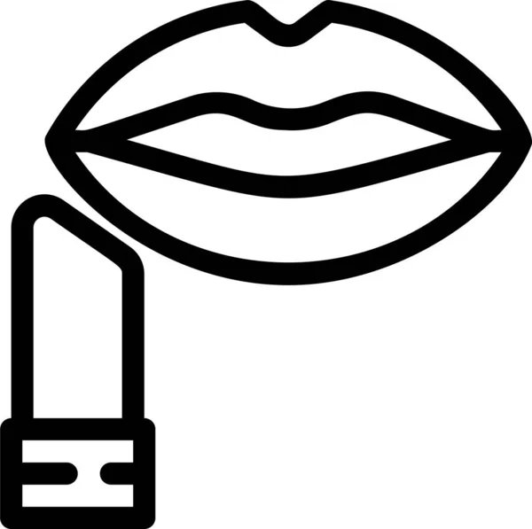 Rouge Lèvres Couple Avec Des Lèvres Icône Amour — Image vectorielle