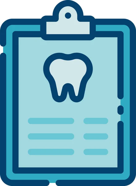 Dentista Registro Dental Cuidados Dentários Ícone Estilo Esboço Preenchido —  Vetores de Stock