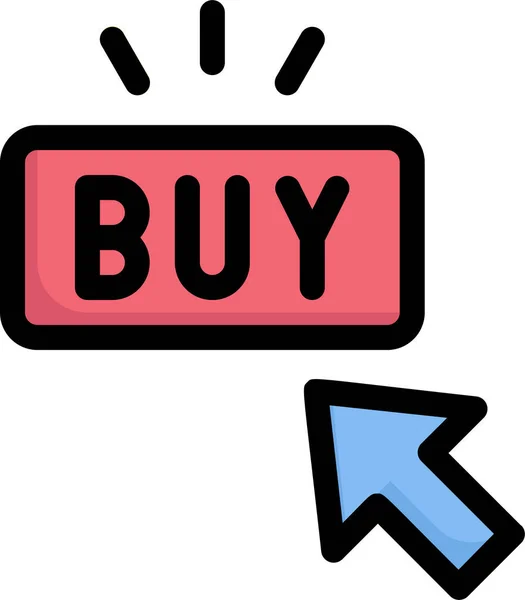 Buy Button Click Discount Icon — Stock vektor