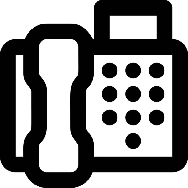 Téléphone Fax Icône Communication — Image vectorielle