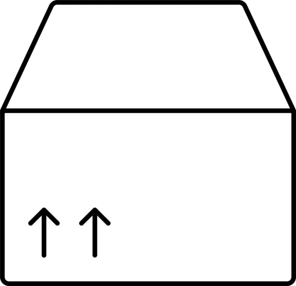 盒装纸箱信使图标 轮廓风格 — 图库矢量图片